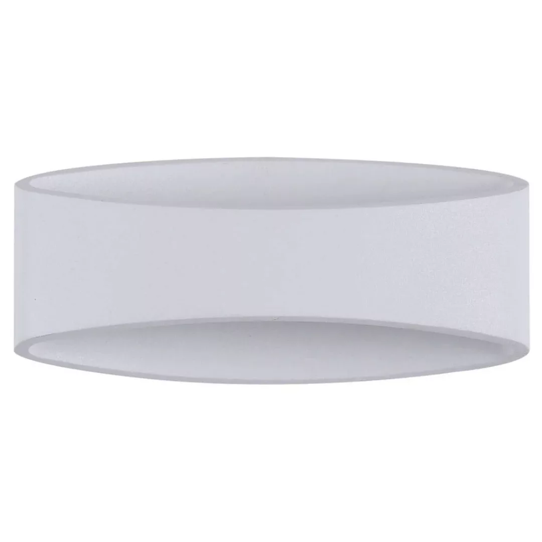 LED-Wandleuchte Trame, ovale Form in Weiß günstig online kaufen