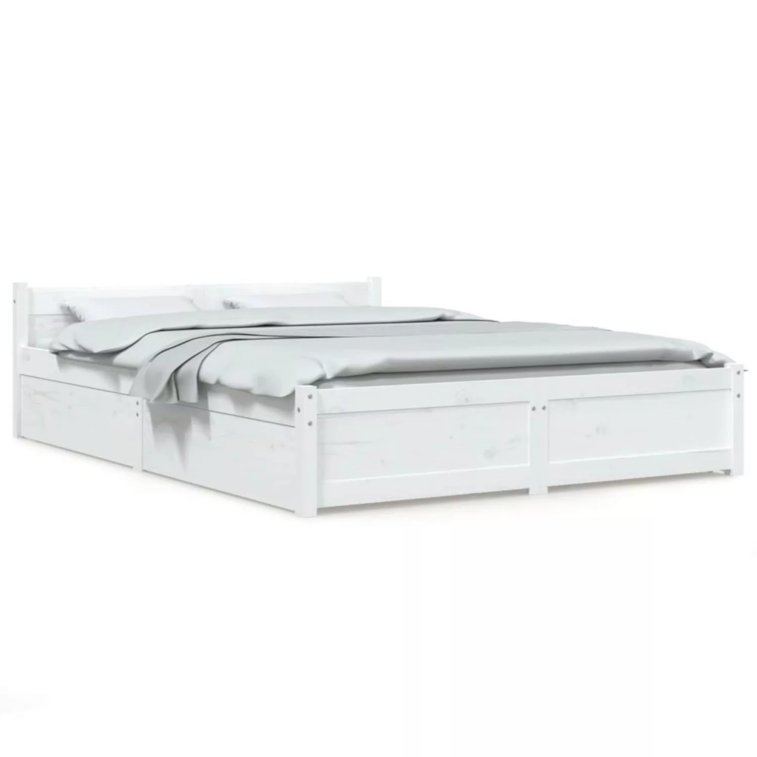vidaXL Bett mit Schubladen Weiß 120x200 cm Modell 11119780 günstig online kaufen