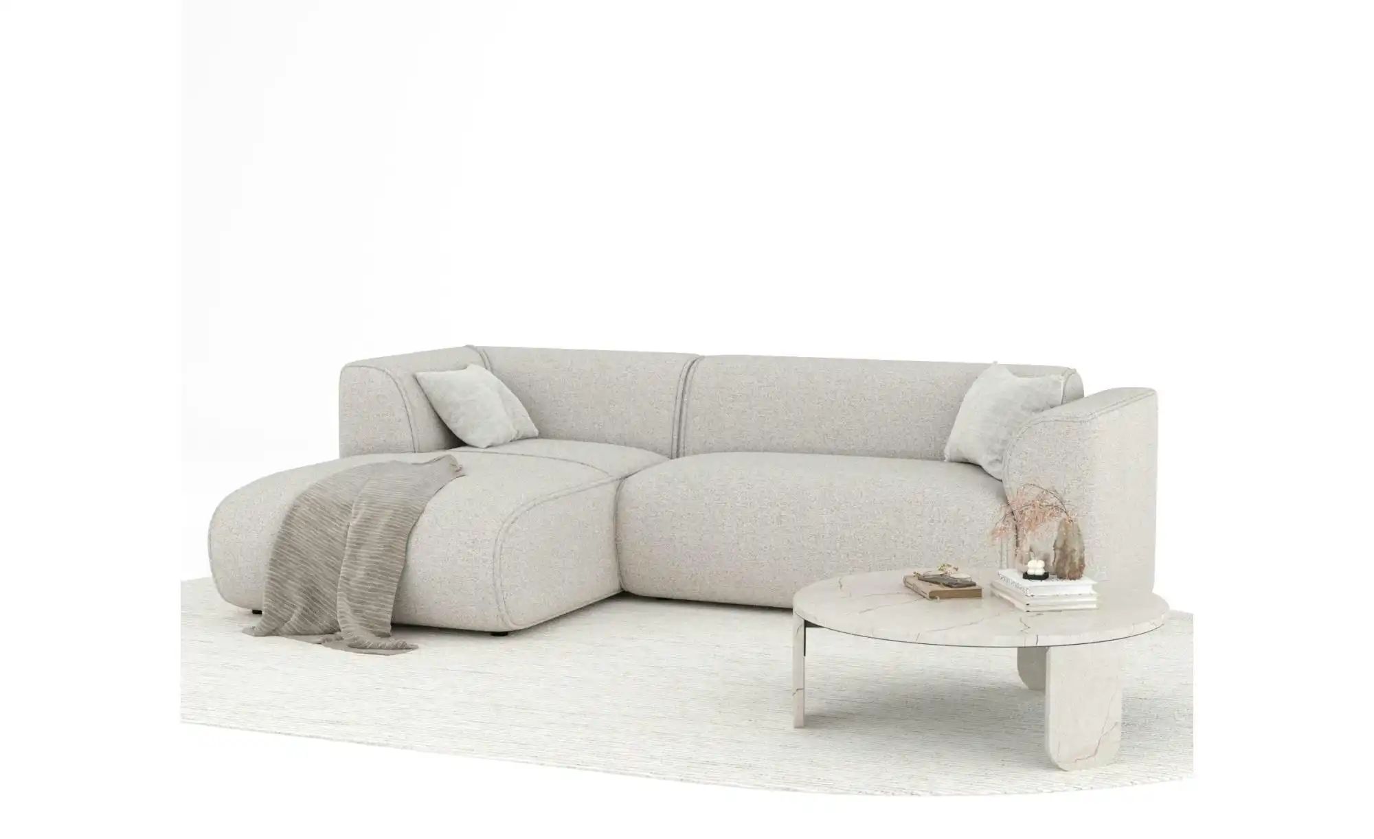 Ecksofa  Melani ¦ blau ¦ Maße (cm): B: 256 H: 69 Polstermöbel > Sofas > Eck günstig online kaufen