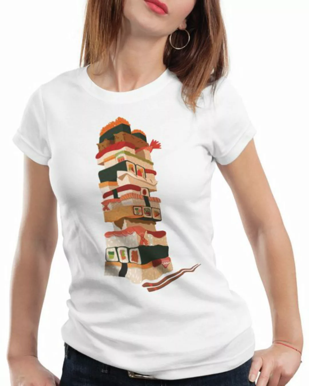 style3 T-Shirt Sushi Tower japan japanisch spiel günstig online kaufen