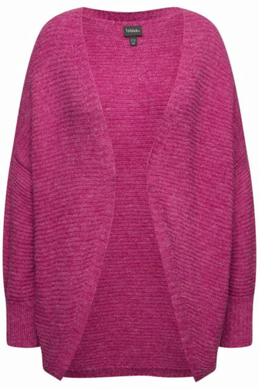 Ulla Popken Strickjacke Strickjacke Egg-Shape Wollanteil offene Form günstig online kaufen