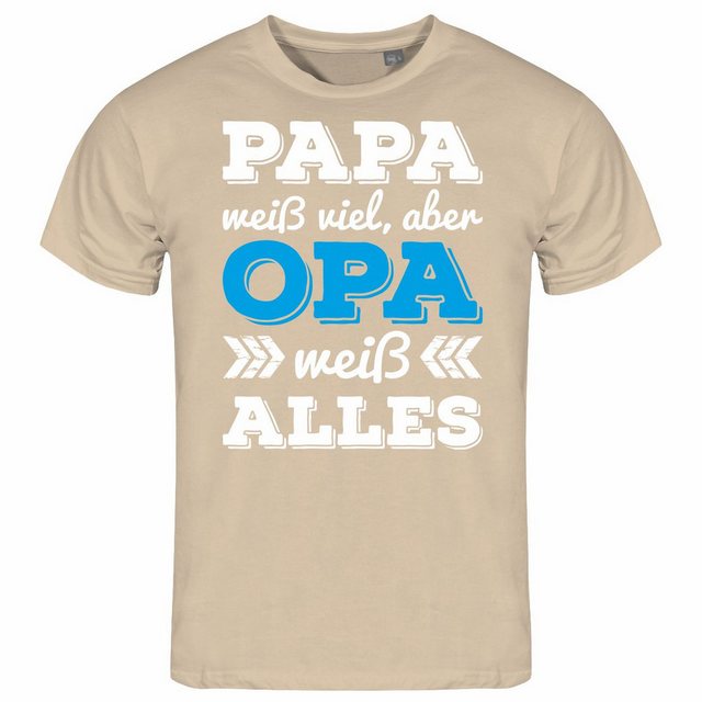 deinshirt Print-Shirt Herren T-Shirt Papa weiß viel aber Opa weiß alles Fun günstig online kaufen