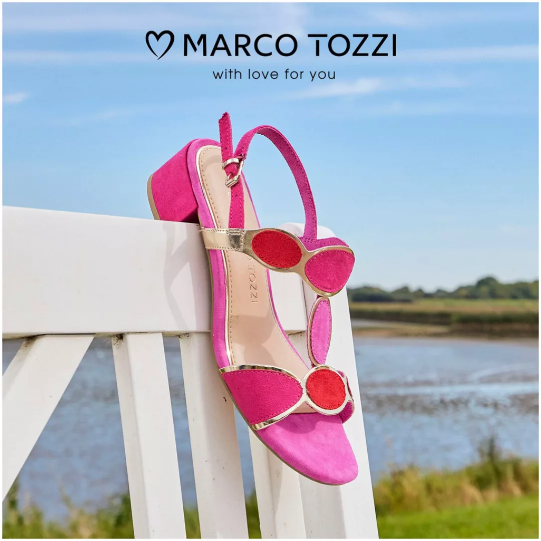 MARCO TOZZI Sandalette, Sommerschuh, Sandale, Blockabsatz, mit verstellbare günstig online kaufen