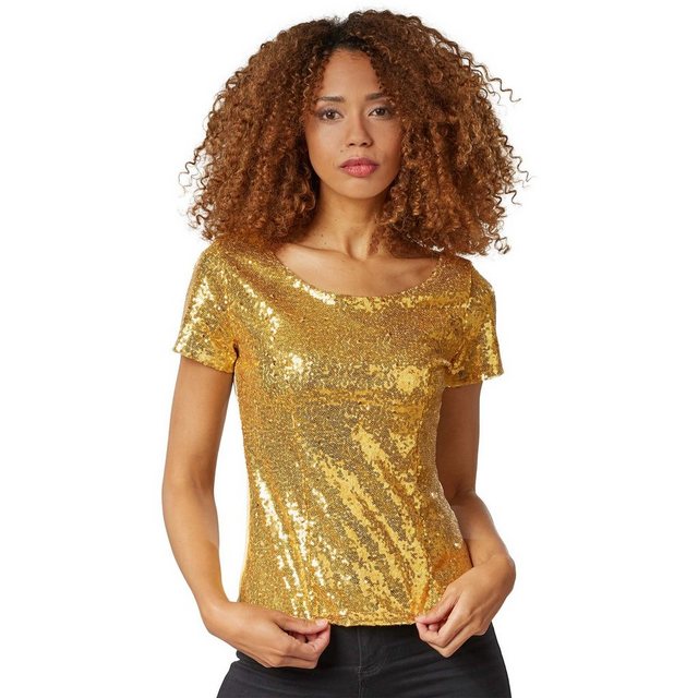 dressforfun T-Shirt Pailletten-Kurzarm-Shirt günstig online kaufen