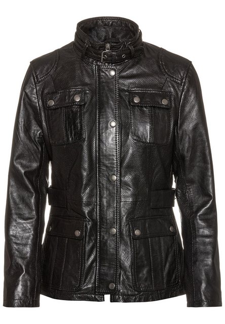 CBL Lederjacke MQ-45692 im modernen Biker Style mit Stehkragen günstig online kaufen