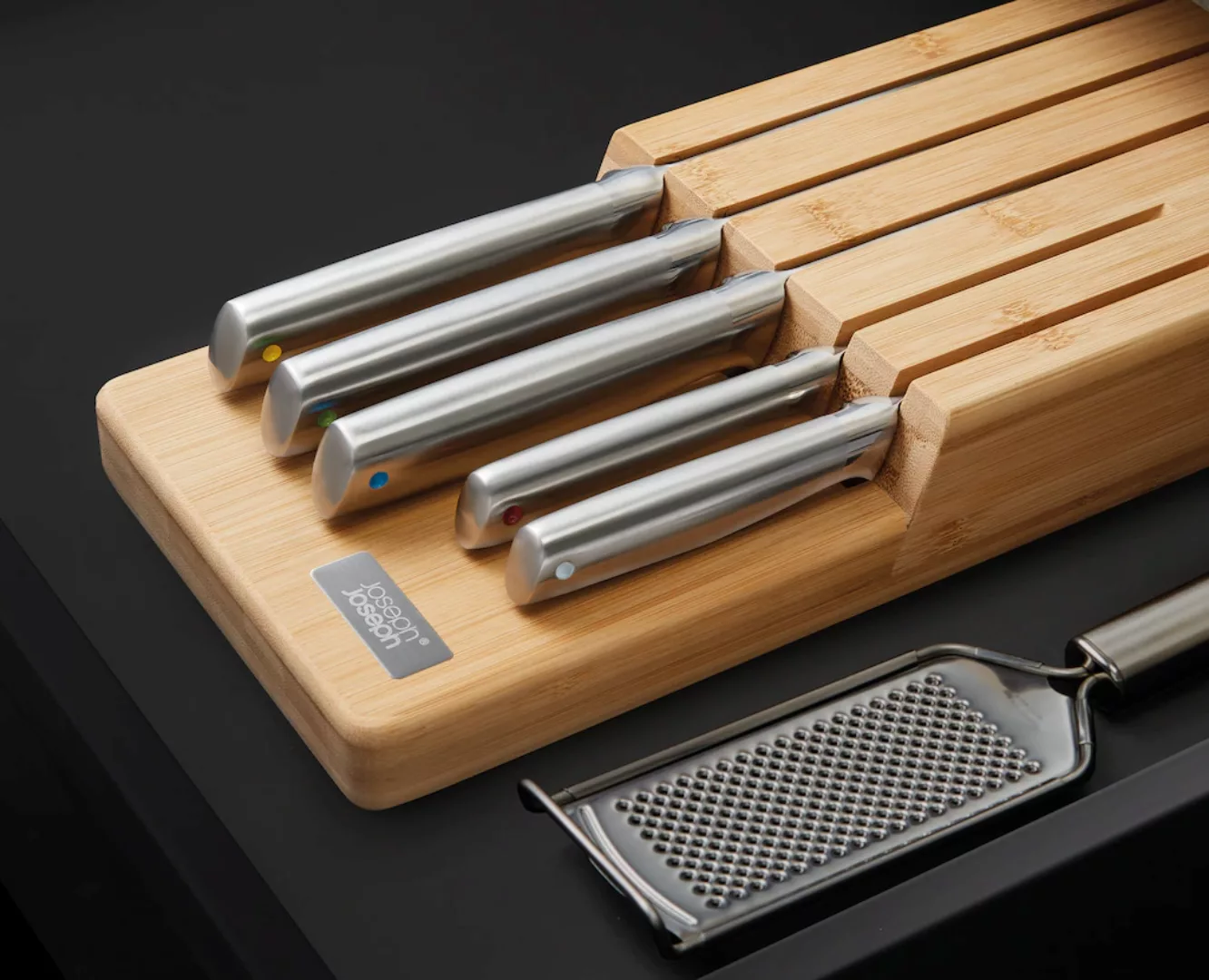 Joseph Joseph Messer-Set »Elevate Steel Knives Bamboo Store«, (6 tlg.), rut günstig online kaufen