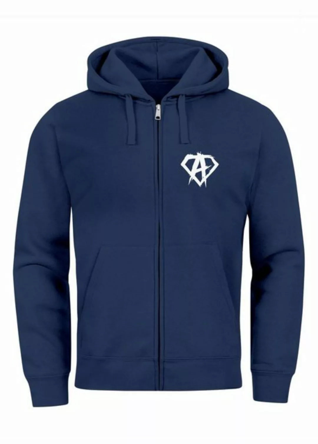 Neverless Sweatjacke Zip Hoodie Herren Sweatjacke mit Kapuze Alpha Logo Pri günstig online kaufen