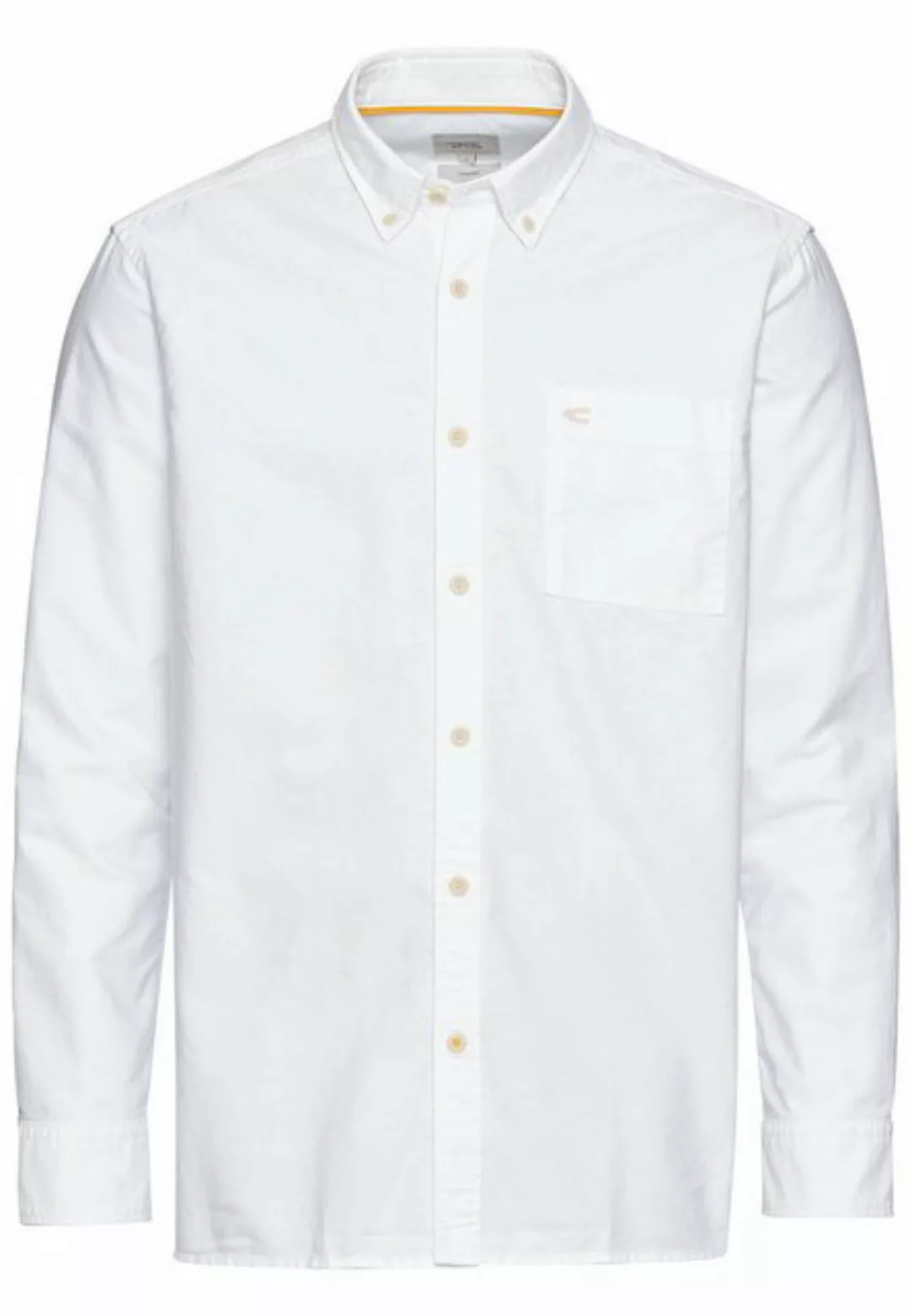 camel active Langarmhemd aus zertifiziertem Organic Cotton Button-Down günstig online kaufen