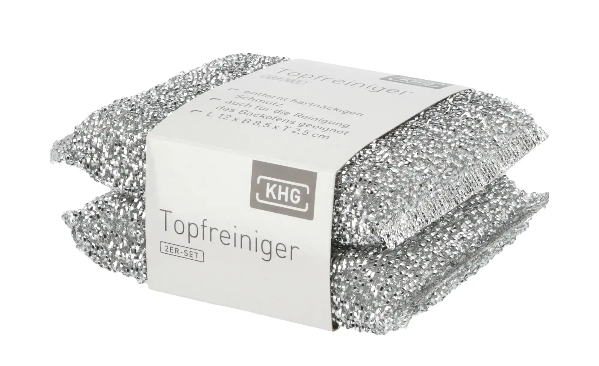 KHG Topfreiniger 2er-Set ¦ silber ¦ Kunststoff ¦ Maße (cm): B: 8,5 H: 2,5 K günstig online kaufen