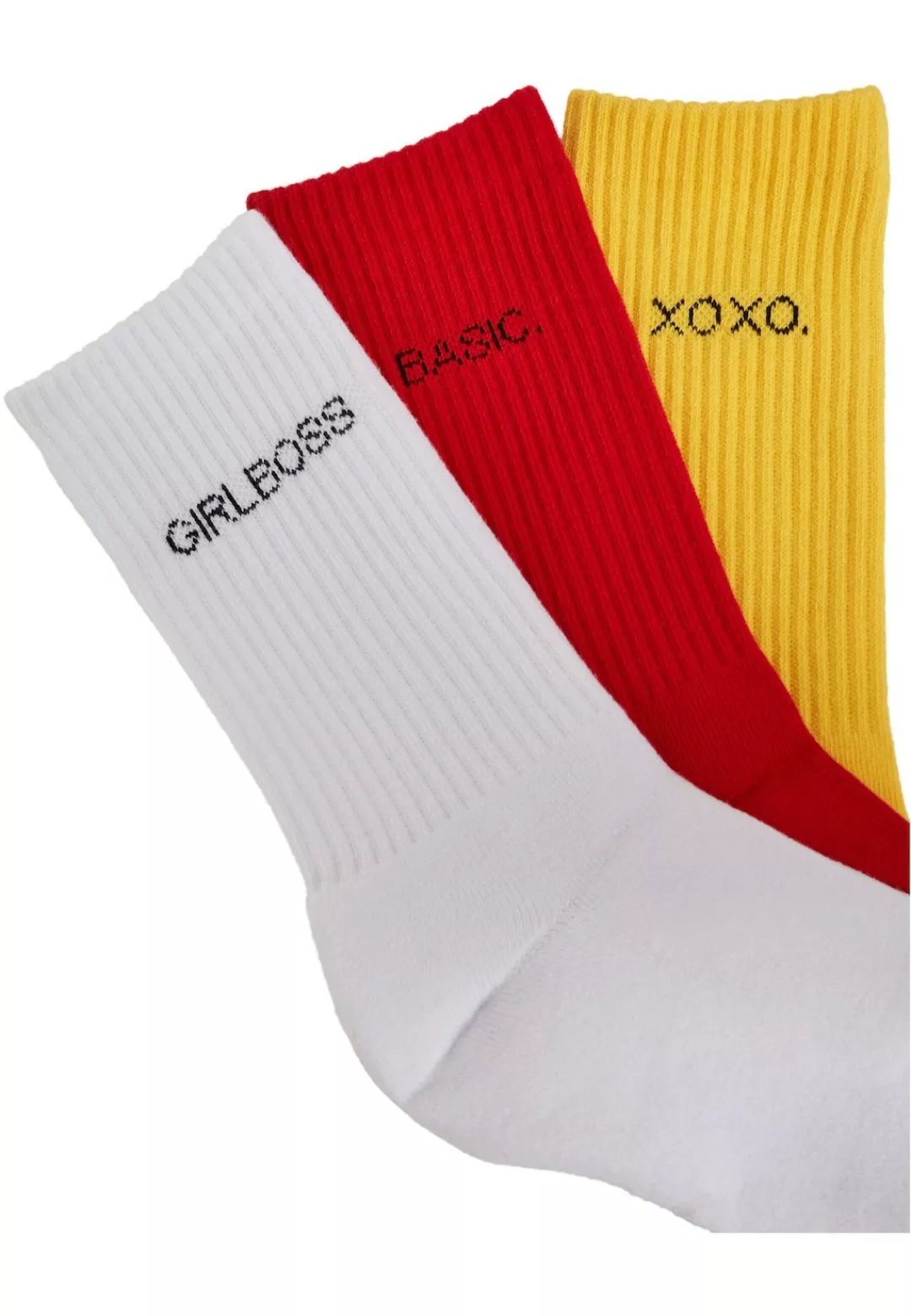 URBAN CLASSICS Strümpfe "Urban Classics Unisex Wording Socks 3-Pack", (1 Pa günstig online kaufen