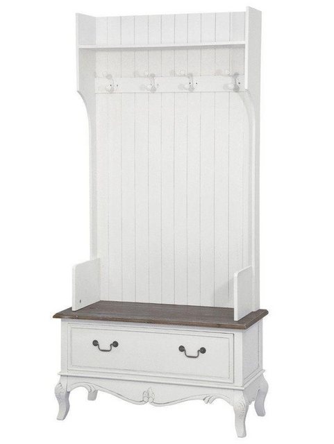 Livin Hill Garderobenschrank Rimini White Provenzalischer Stil, Paulownia-H günstig online kaufen