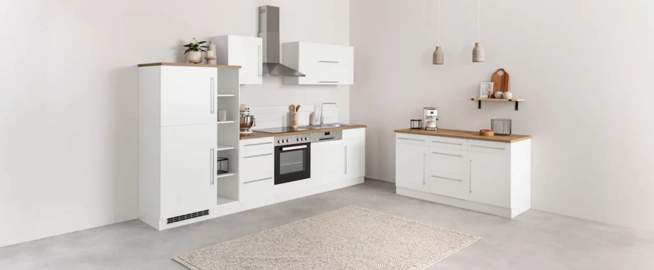 Kochstation Küchenzeile »KS-Samos«, ohne E-Geräte, Breite 310 cm günstig online kaufen