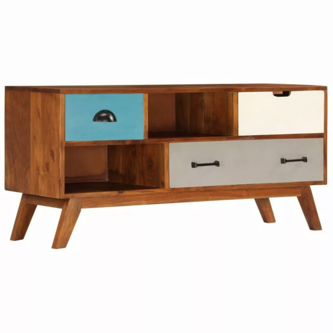 Tv-schrank Mit 3 Schubladen 110 X 35 X 50 Cm Akazienholz Massiv günstig online kaufen