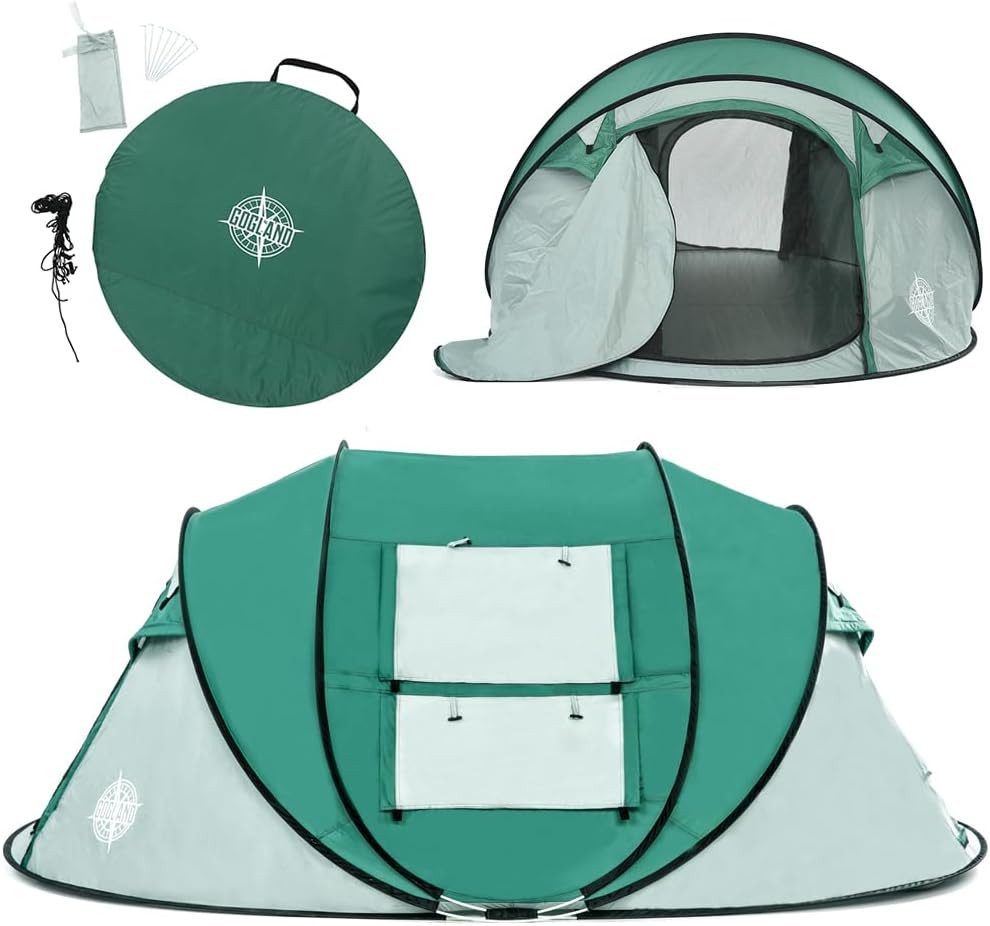 GOGLAND Wurfzelt Pop-Up 3 Personen-Camping-Zelt Wassersäule günstig online kaufen