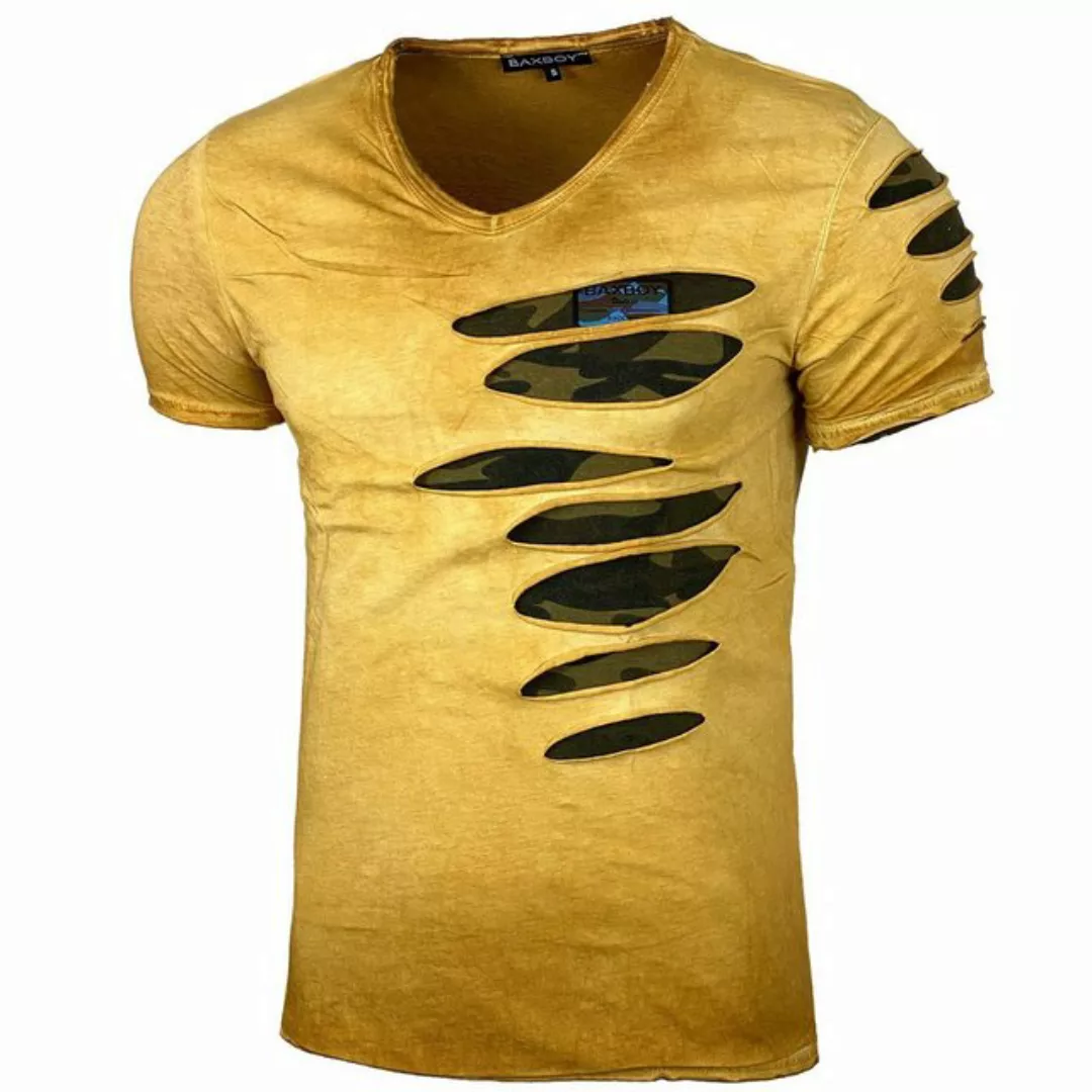 Baxboy T-Shirt Baxboy Used Look Rundhals T-Shirt 2-in-1-Design 053 günstig online kaufen