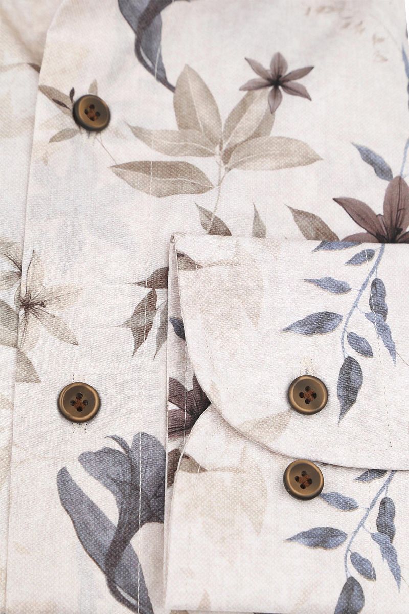 Profuomo Hemd Blumenmuster Beige - Größe 39 günstig online kaufen