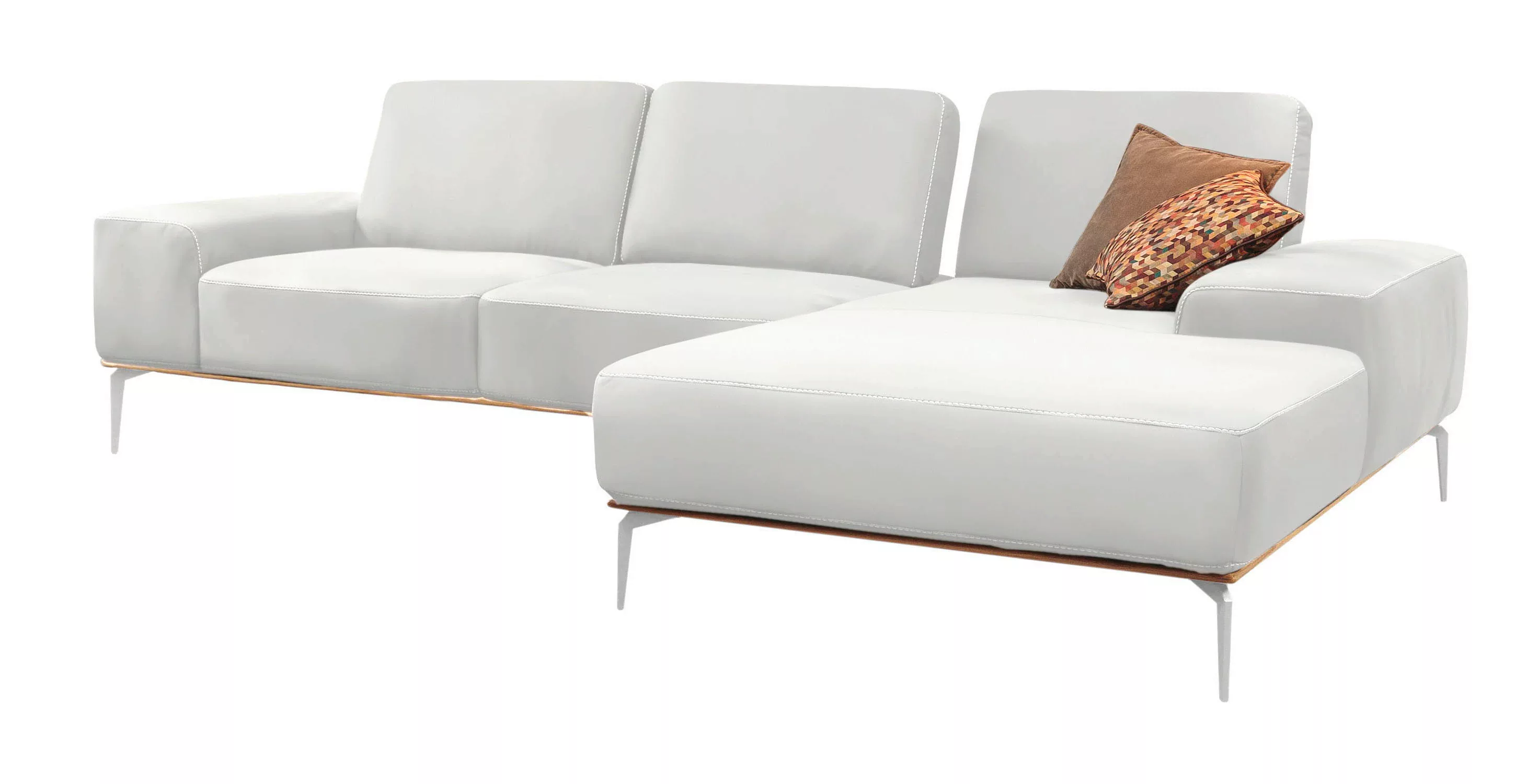 W.SCHILLIG Ecksofa run, mit elegantem Holzsockel, Füße in Chrom glänzend, B günstig online kaufen