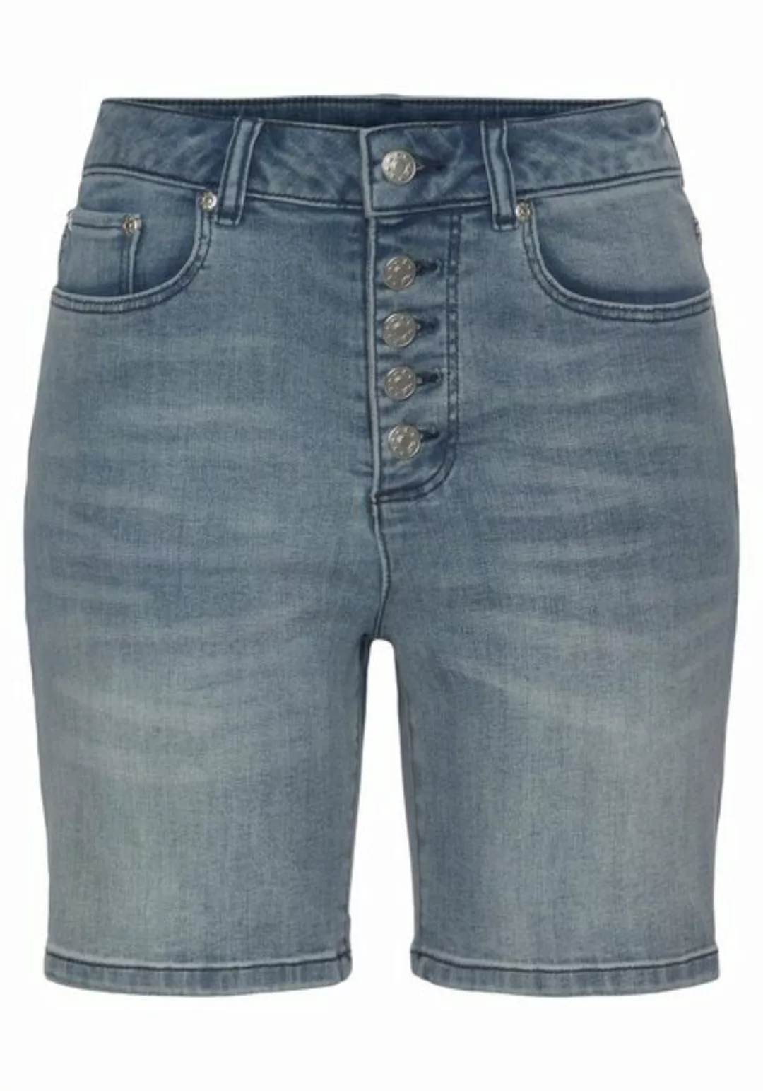 Buffalo Jeansshorts, in High-Waist-Form, Stretchanteil, Sommerhose, figurbe günstig online kaufen