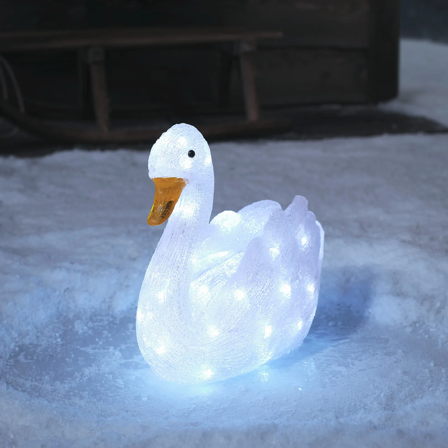 35cm LED Acryl Weihnachtsfigur Scarlett der Schwan günstig online kaufen