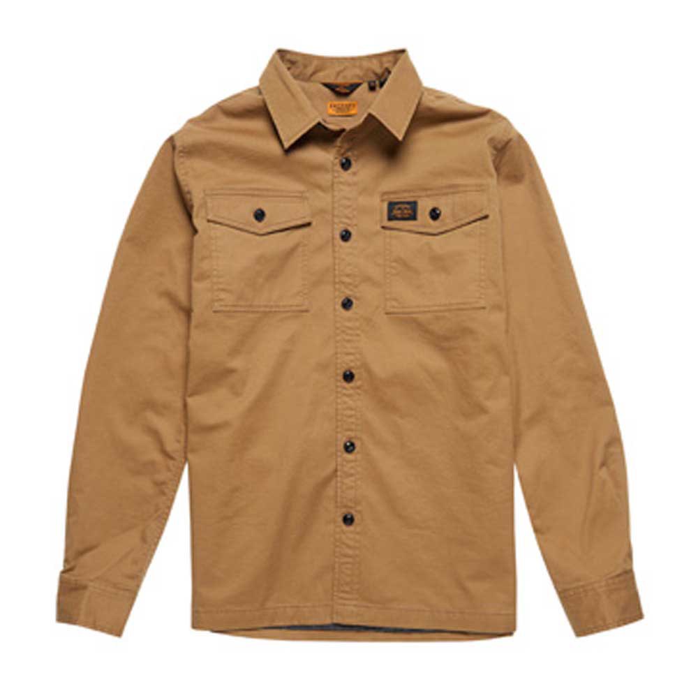 Superdry Twill Miller Over Langarm Hemd S Sandstone günstig online kaufen