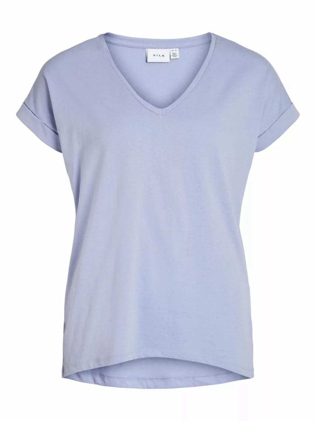 VILA Basic-v-ausschnitt T-shirt Damen Violett günstig online kaufen