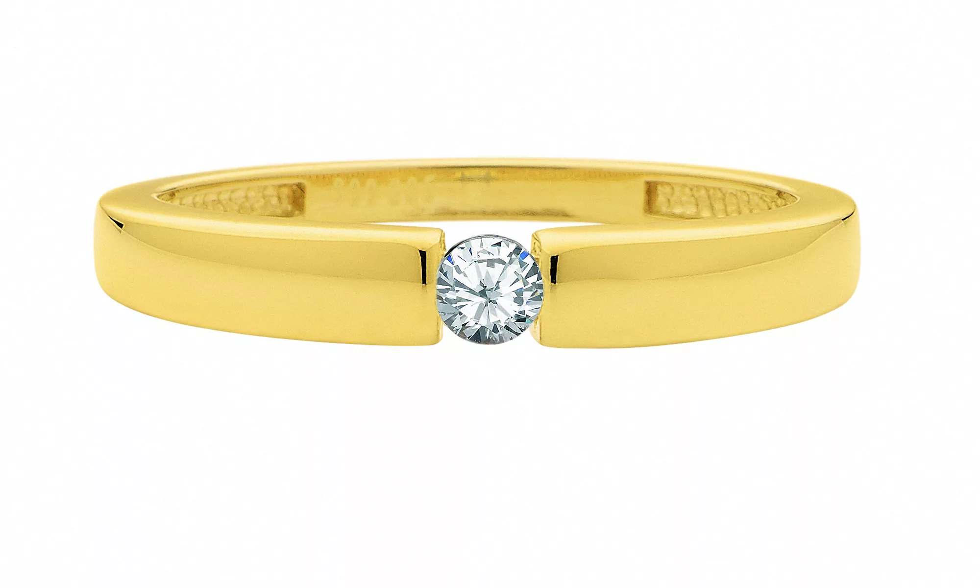 Adelia´s Fingerring "585 Gold Ring mit Zirkonia", Goldschmuck für Damen günstig online kaufen