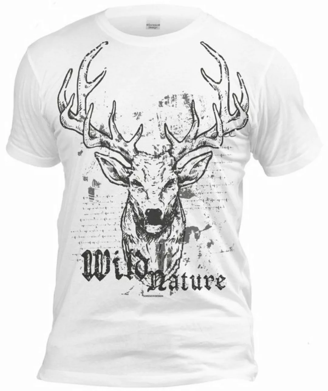Soreso® T-Shirt Trachtenshirt Wild Nature Herren (Ein T-Shirt) Trachten T-S günstig online kaufen