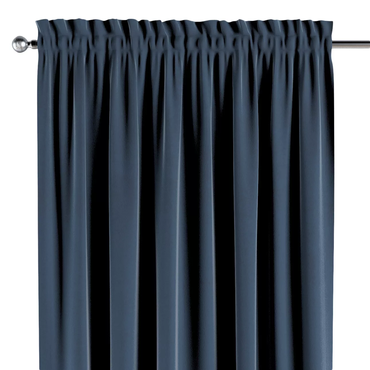 Vorhang mit Tunnel und Köpfchen, dunkelblau, Crema (180-40) günstig online kaufen
