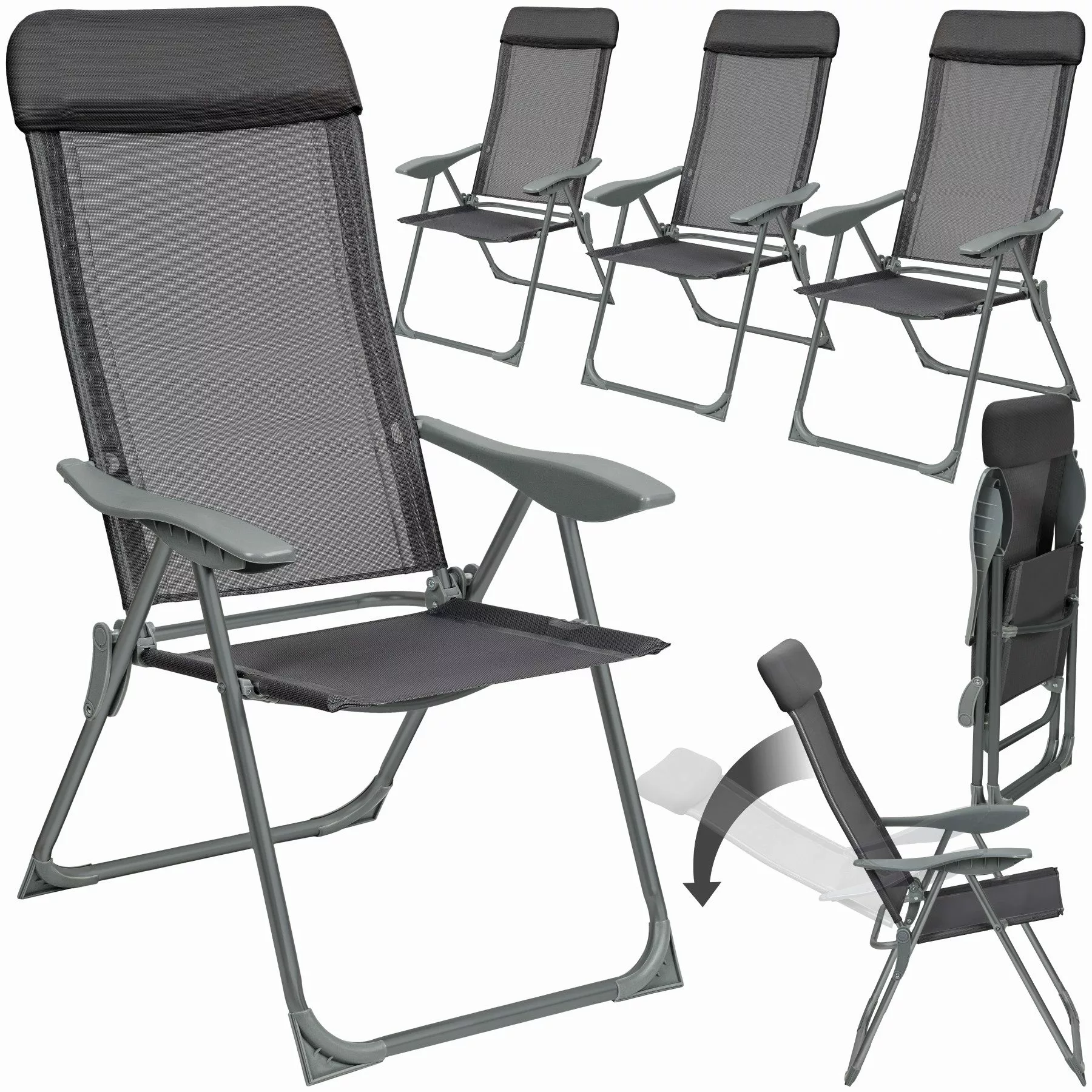 tectake Gartenstuhl 4er Set Gartenstuhl (Set, günstig online kaufen