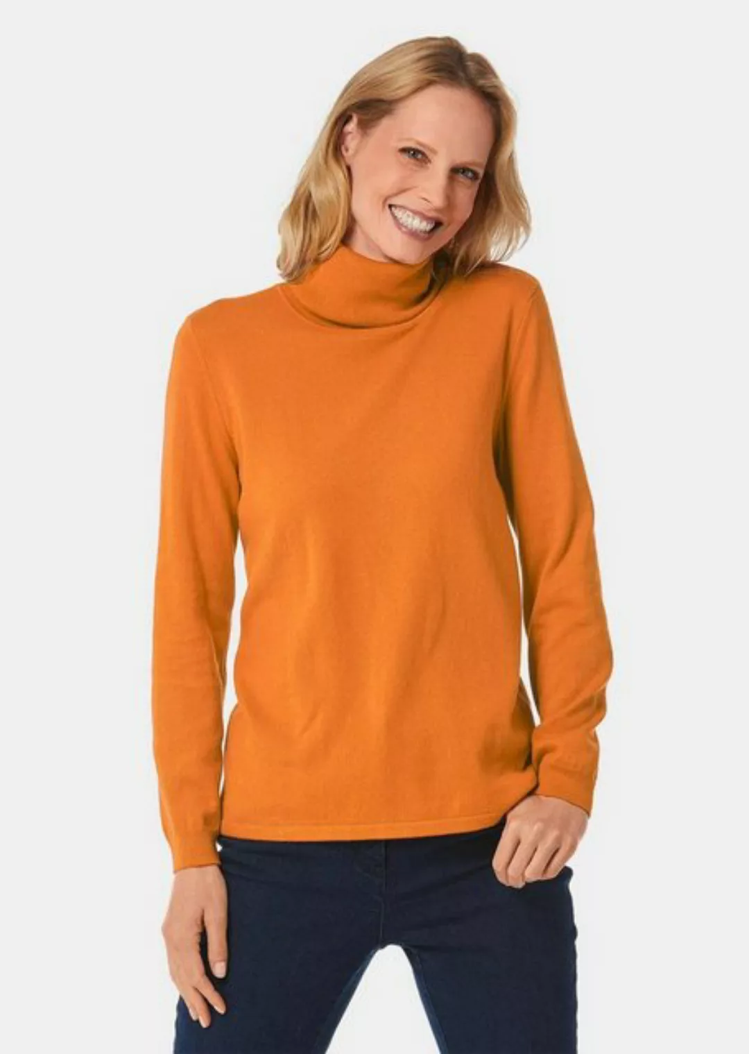 GOLDNER Strickpullover Kurzgröße: Trendiger Rollkragenpullover günstig online kaufen