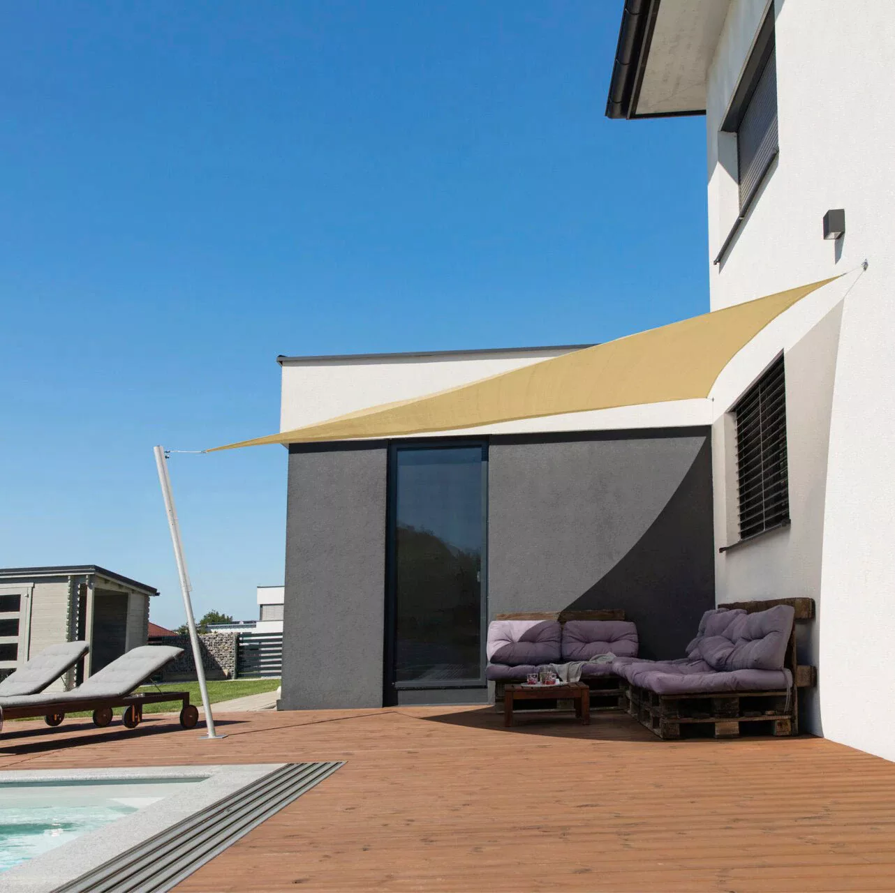 Windhager Sonnensegel "Elba Dreieck", 3,6x3,6x3,6m, beige günstig online kaufen