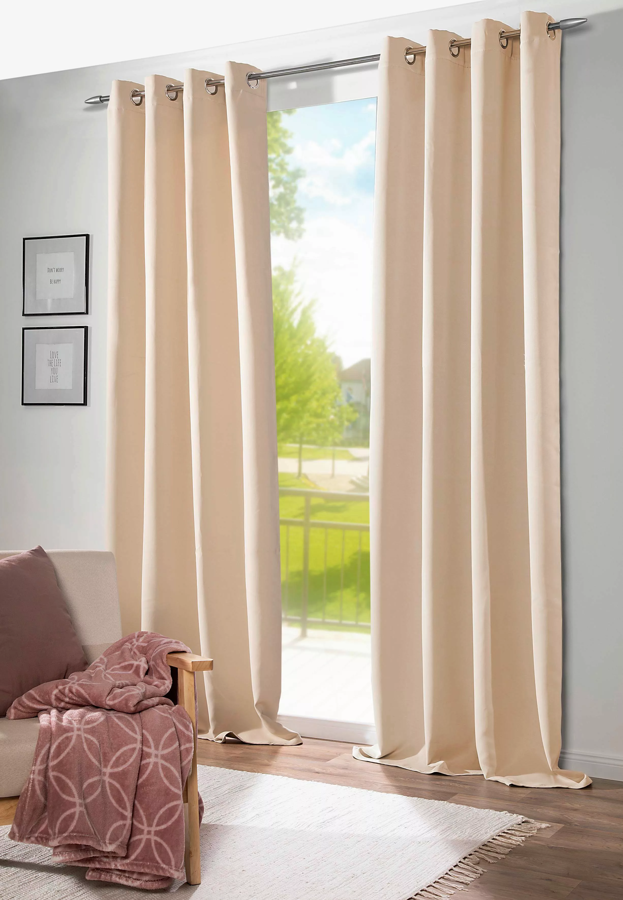 DecoHome24 Gardine Brillant, Ösen (1 St), günstig online kaufen