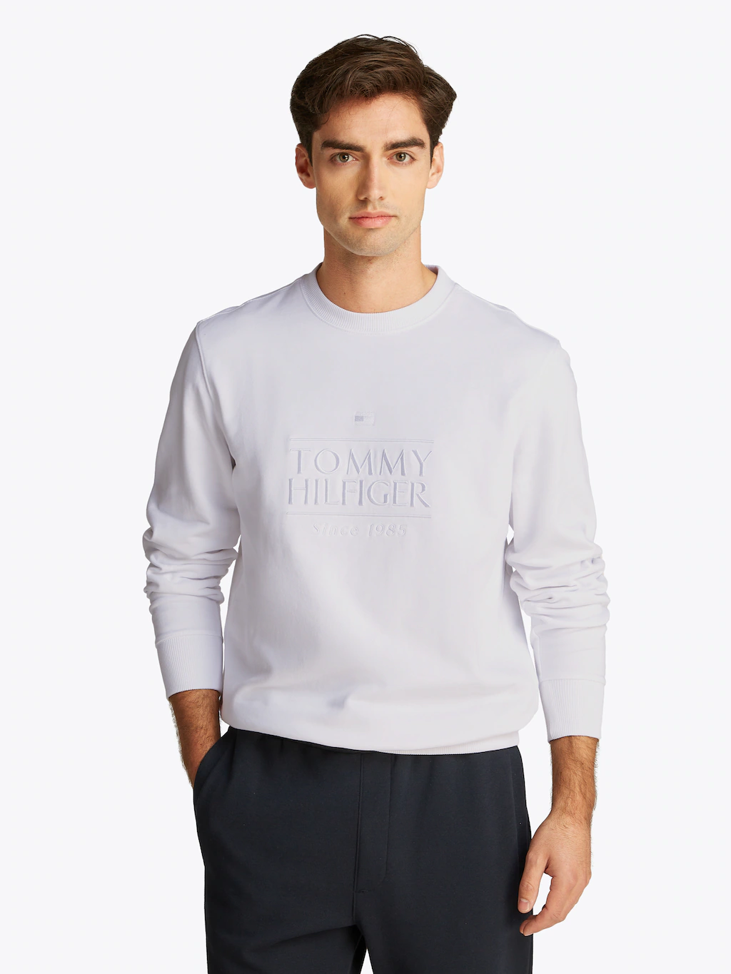 Tommy Hilfiger Sweatshirt "HILFIGER EMBRO LOGO SWEATSHIRT" günstig online kaufen