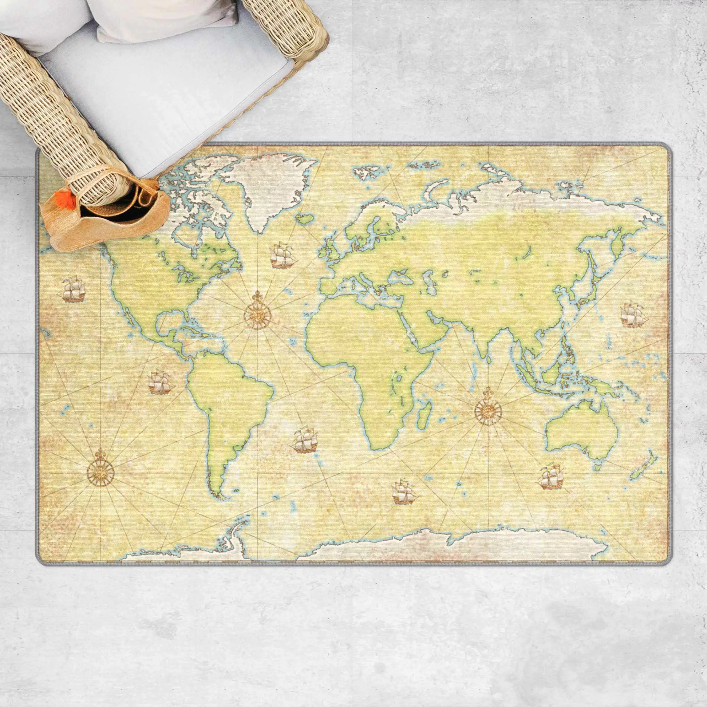 Teppich World Map günstig online kaufen