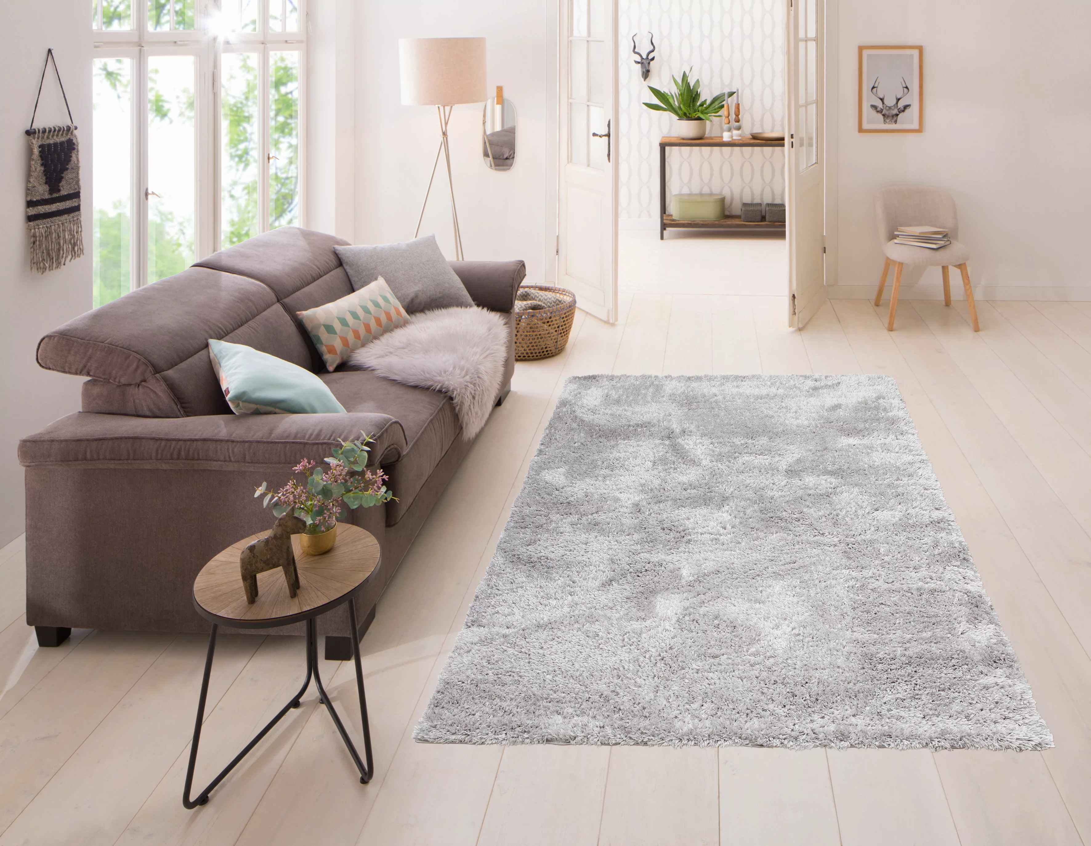 my home Hochflor-Teppich »Boldo«, rechteckig, besonders weich durch Microfa günstig online kaufen