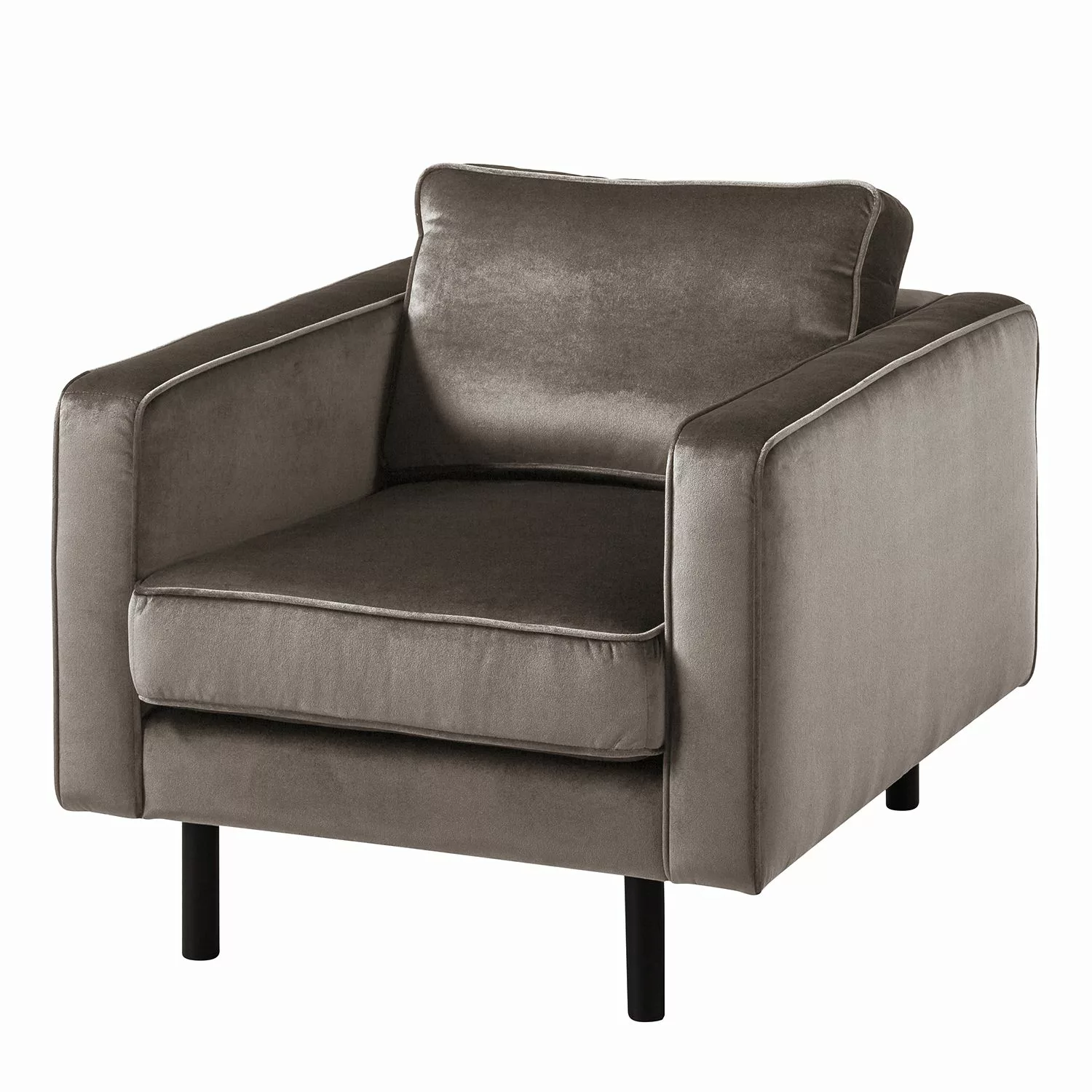 home24 Eva Padberg Collection Sessel Edina Muskat Samt 87x81x96 cm (BxHxT) günstig online kaufen