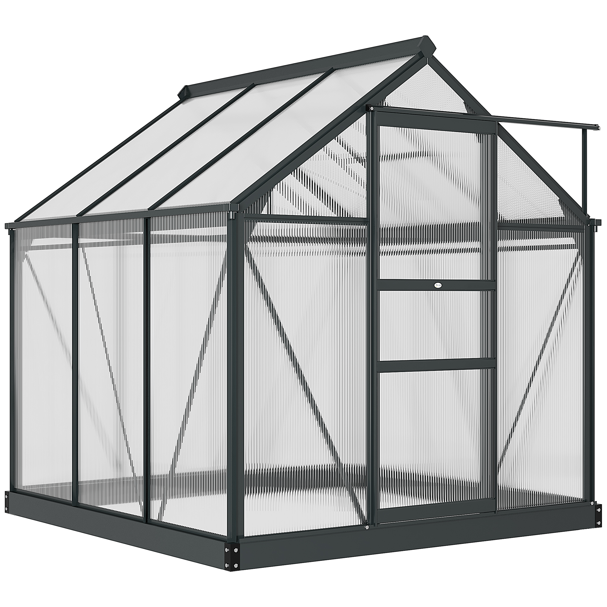 Outsunny Gewächshaus aus Polycarbonat 3,65 m² Gewächshaus aus Aluminium für günstig online kaufen