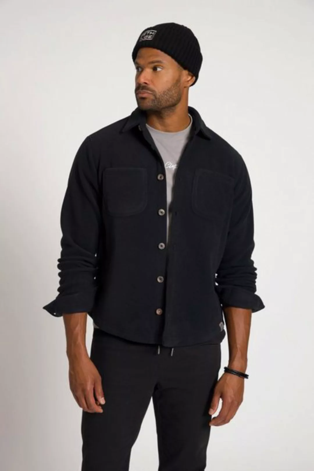 STHUGE Sweatshirt STHUGE Hemd Overshirt Fleece Langarm Modern Fit günstig online kaufen
