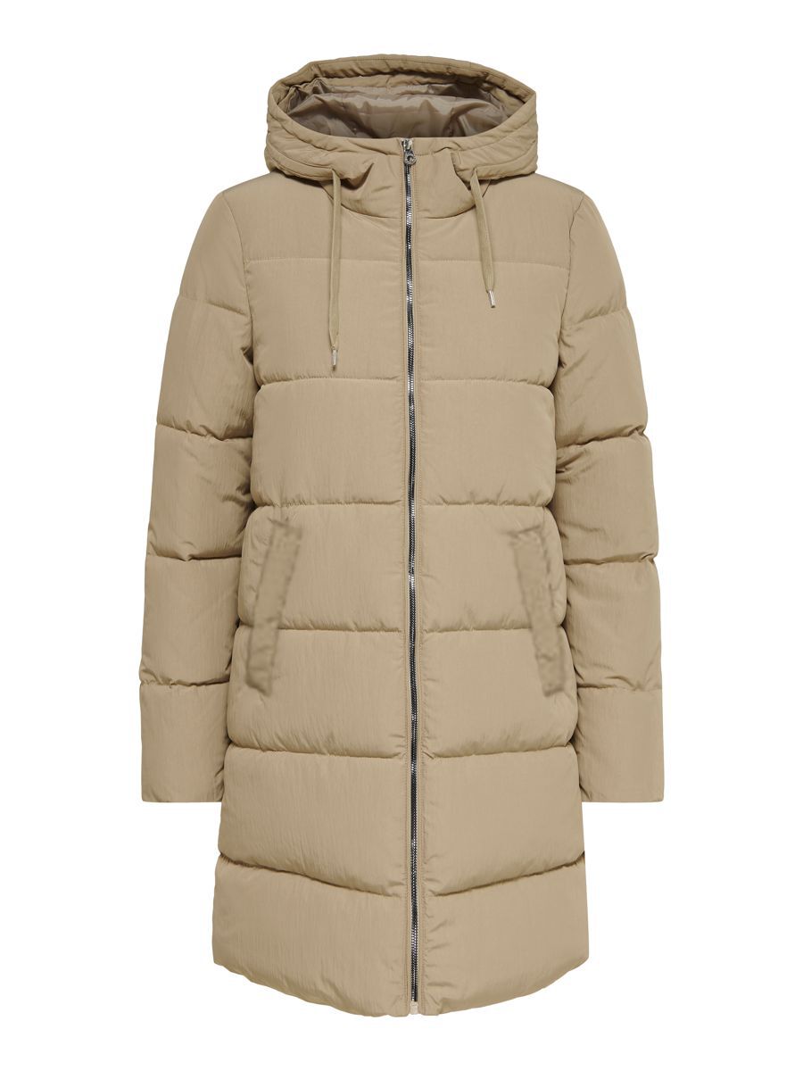 ONLY Longline Wattierte Jacke Damen Beige günstig online kaufen