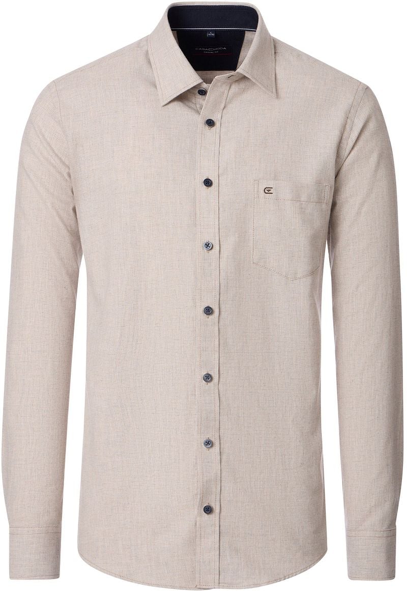 Casa Moda Freizeithemd Structure Beige - Größe 3XL günstig online kaufen