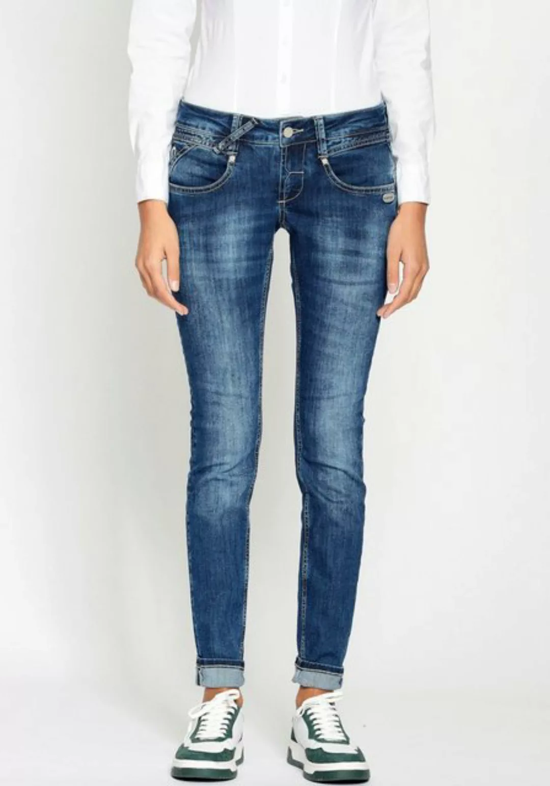 GANG Skinny-fit-Jeans 94Nena in authenischer Used-Waschung günstig online kaufen