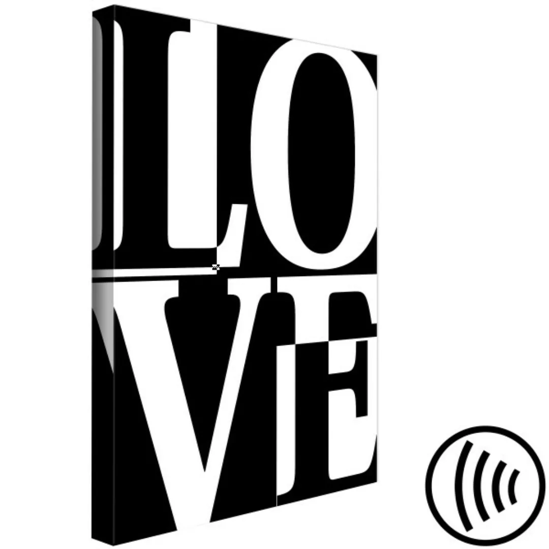 Leinwandbild Monochrome Liebe - minimalistische Inschrift auf Englisch XXL günstig online kaufen