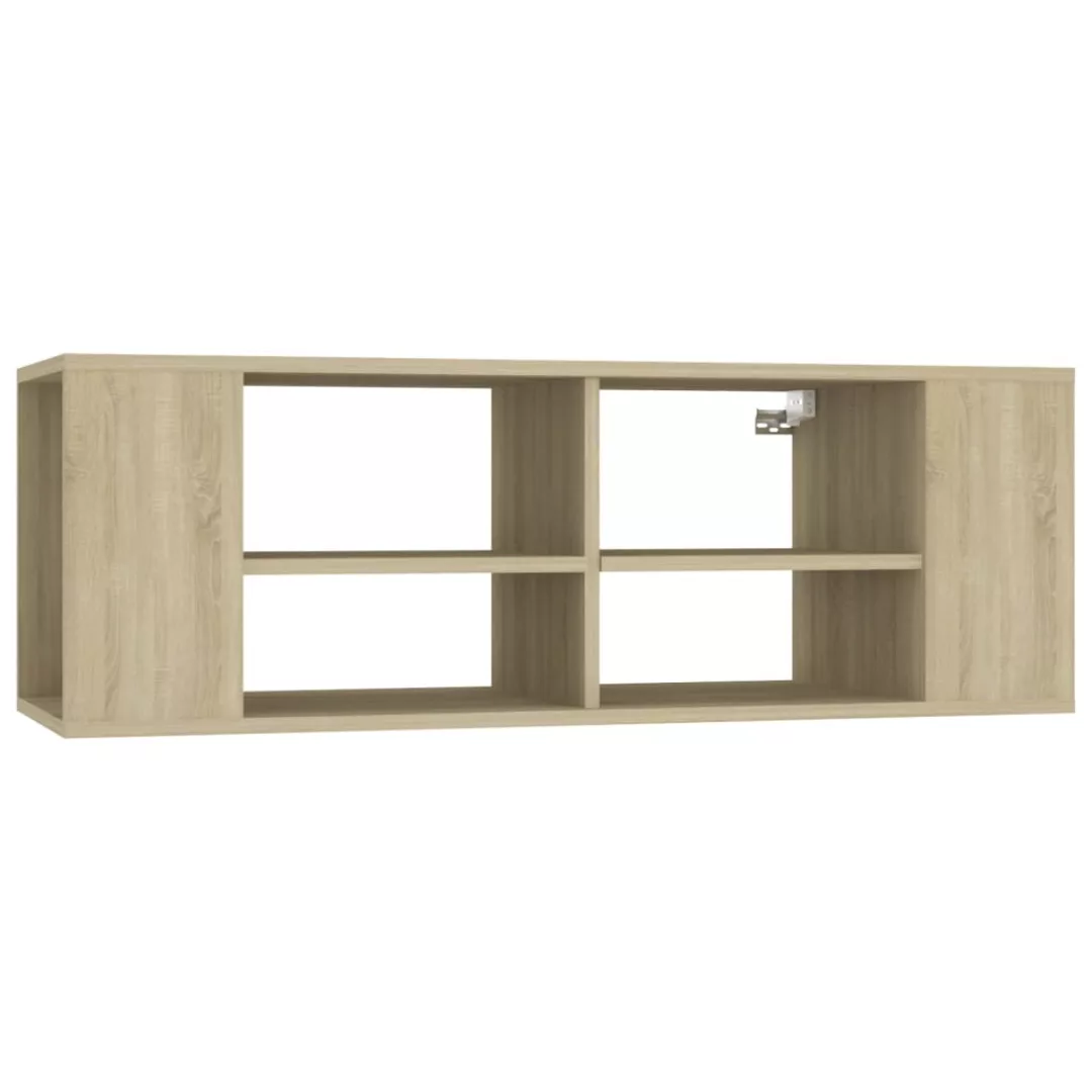 Tv-wandschrank Sonoma-eiche 102x35x35 Cm Spanplatte günstig online kaufen