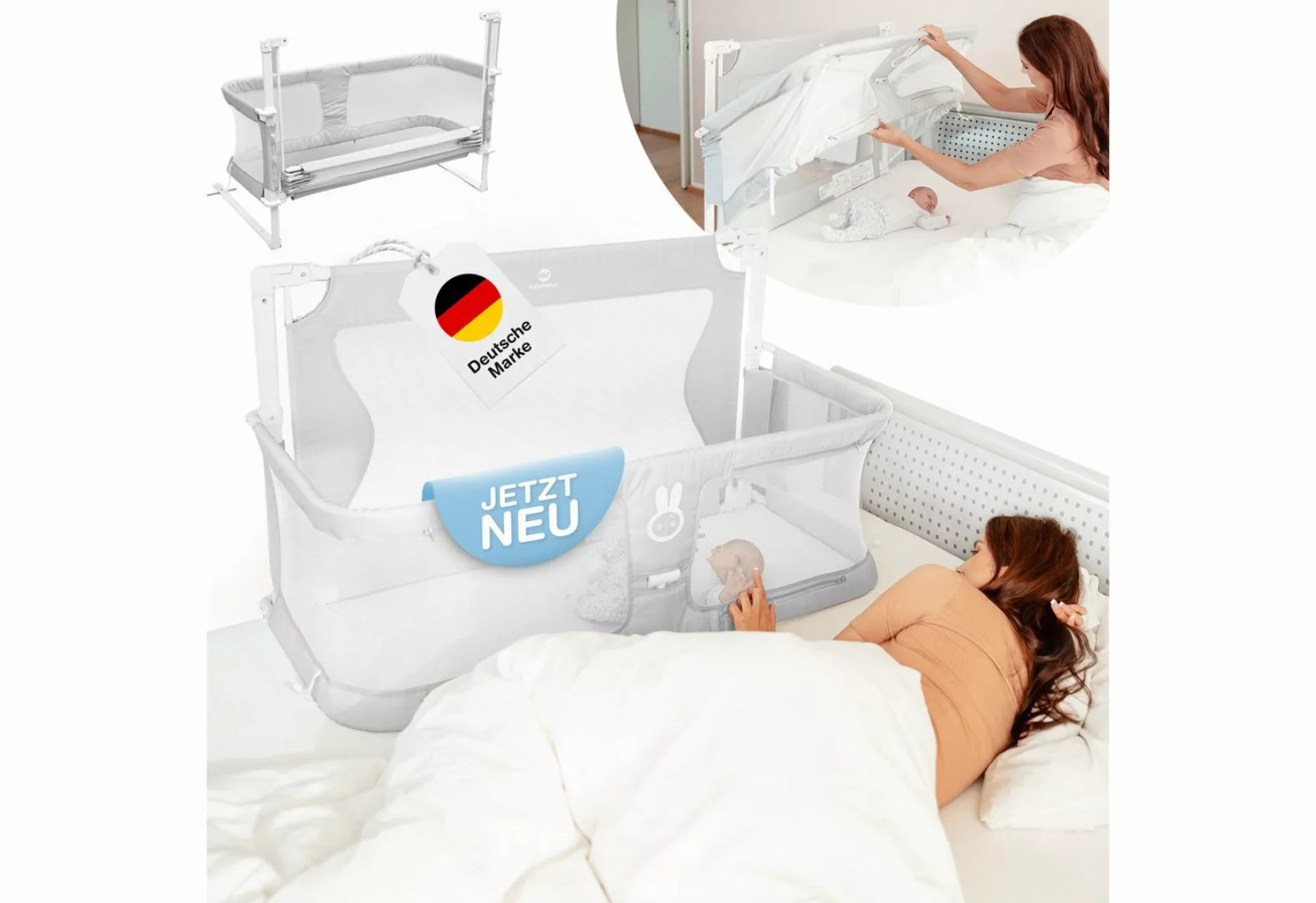 BabyBeFun Babybett im Bett, Beistellbett Baby [Stillen im eigenen Elternbet günstig online kaufen