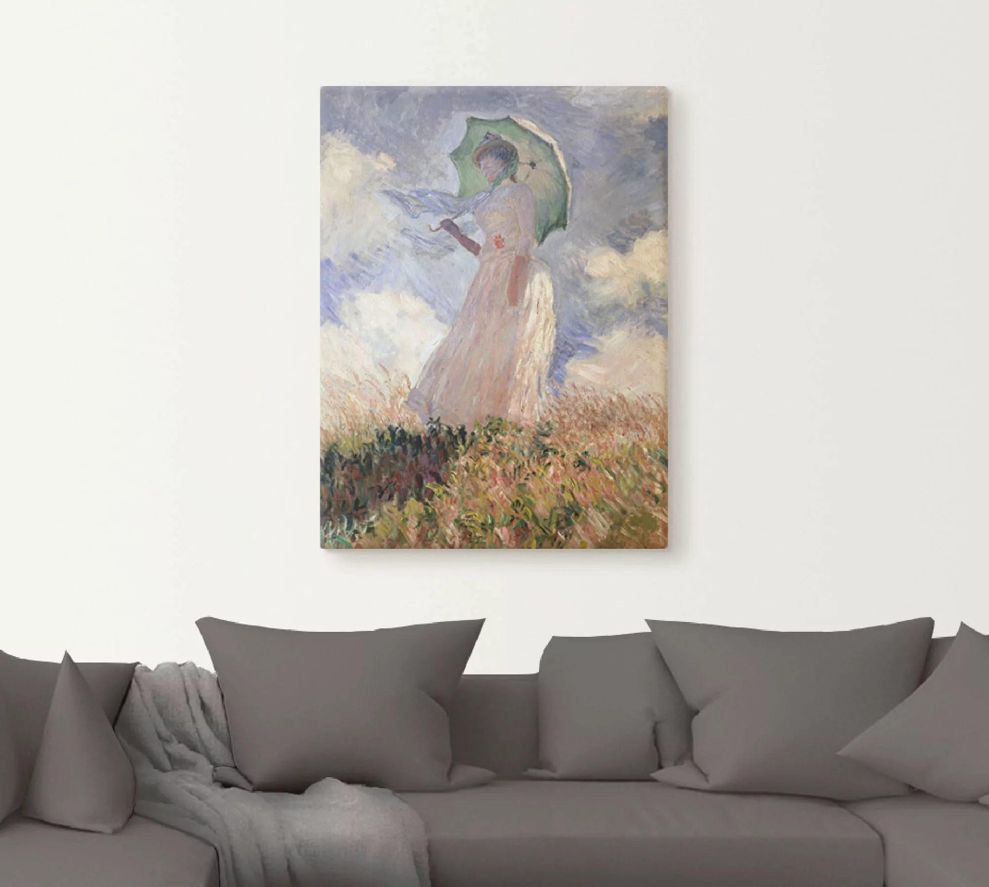 Artland Wandbild "Frau mit Sonnenschirm, Suzanne Hoschedé", Frau, (1 St.), günstig online kaufen