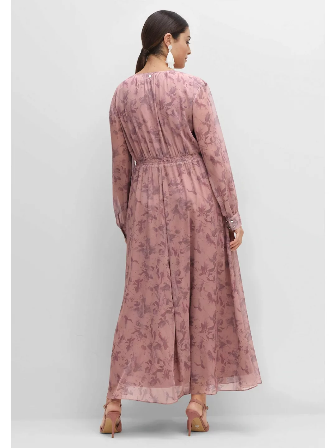 Sheego Abendkleid "Große Größen", aus zartem Chiffon, blickdicht gefüttert günstig online kaufen