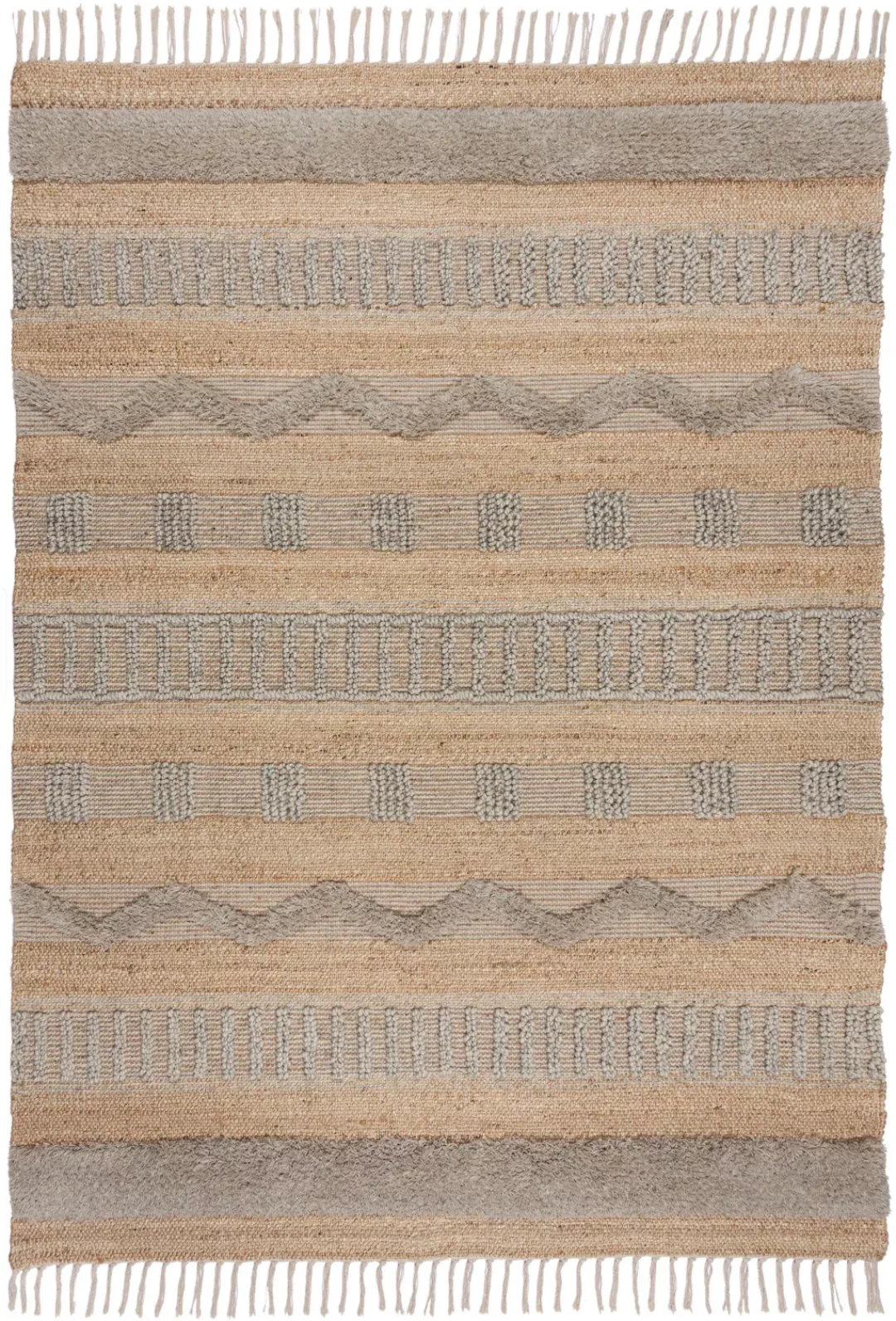 FLAIR RUGS Teppich »Medina«, rechteckig, Boho-Look, aus Naturfasern wie Wol günstig online kaufen