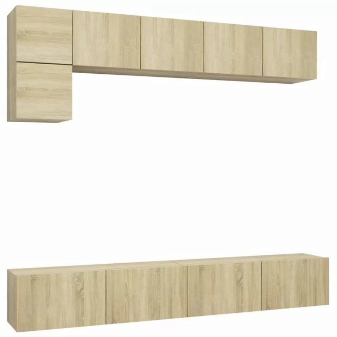 furnicato TV-Schrank 5-tlg. TV-Schrank-Set Sonoma-Eiche Holzwerkstoff günstig online kaufen