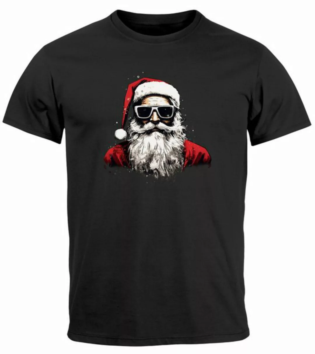 MoonWorks Print-Shirt Herren T-Shirt Weihnachten Weihnachtsmann Santa Claus günstig online kaufen