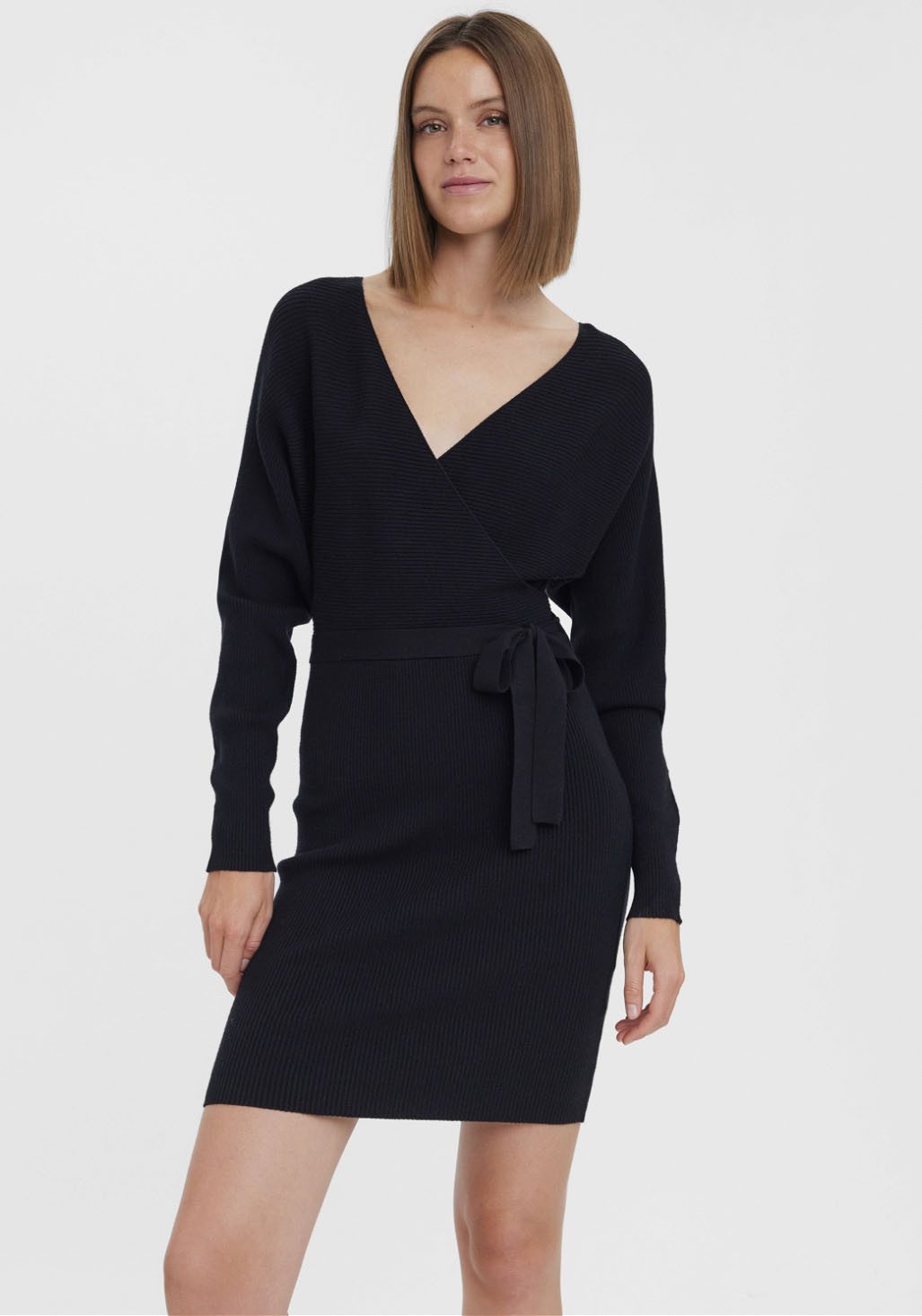 Vero Moda Strickkleid VMHOLLYREM LS V-NECK günstig online kaufen